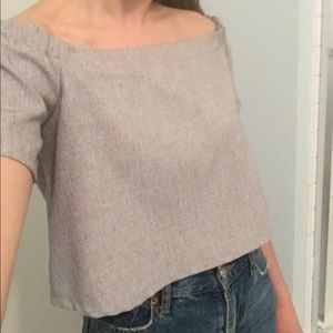 Over-the-shoulder Crop Top